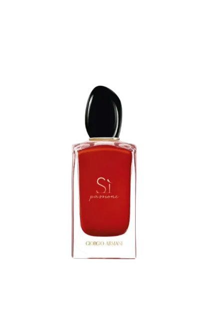 Red perfume bottle with black cap on a white background monza outlet, Shein outlet, monza fashion