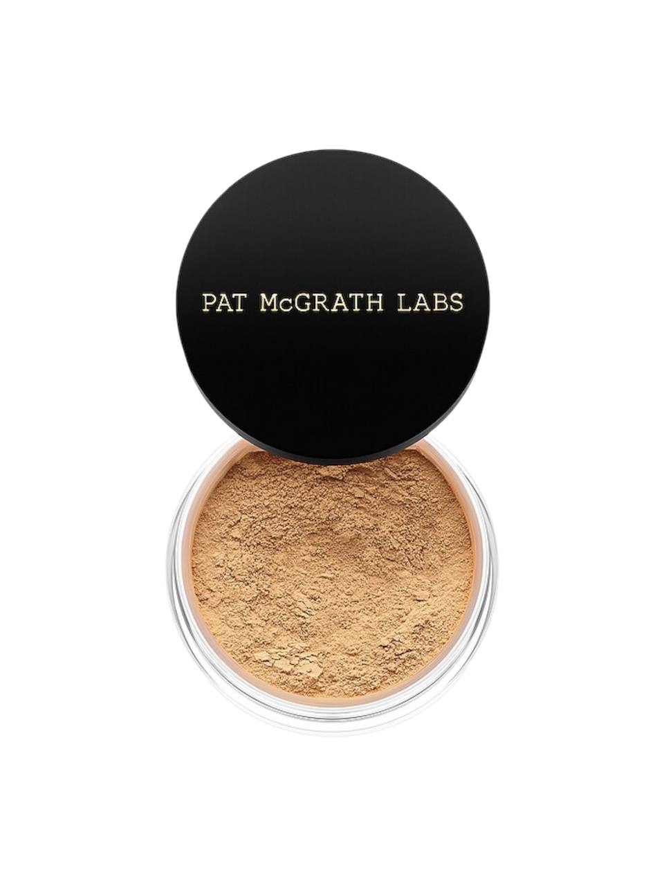 A jar of Pat McGrath Labs Skin Fetish: Sublime Perfection Setting Powder, shade Medium 3, with a black lid on a white background. Monza Outlet