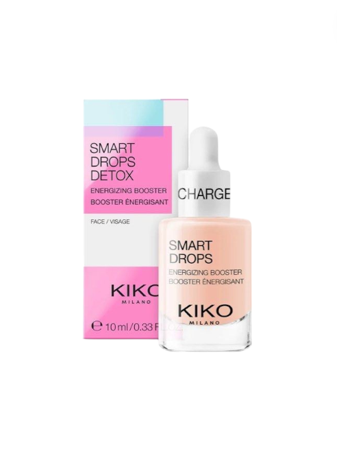 Kiko Milano Smart Drops Detox energizing booster with packaging on a white background Kiko Milano Monza Outlet