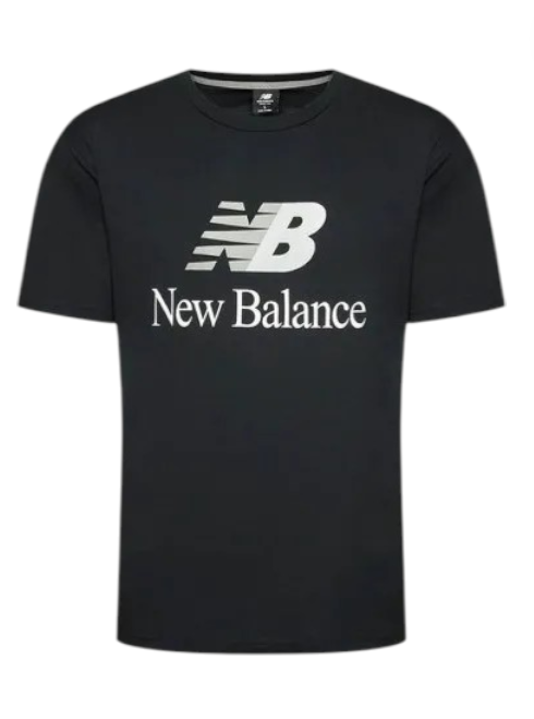 Black New Balance t-shirt with logo on a white background New Balance Monza Outlet