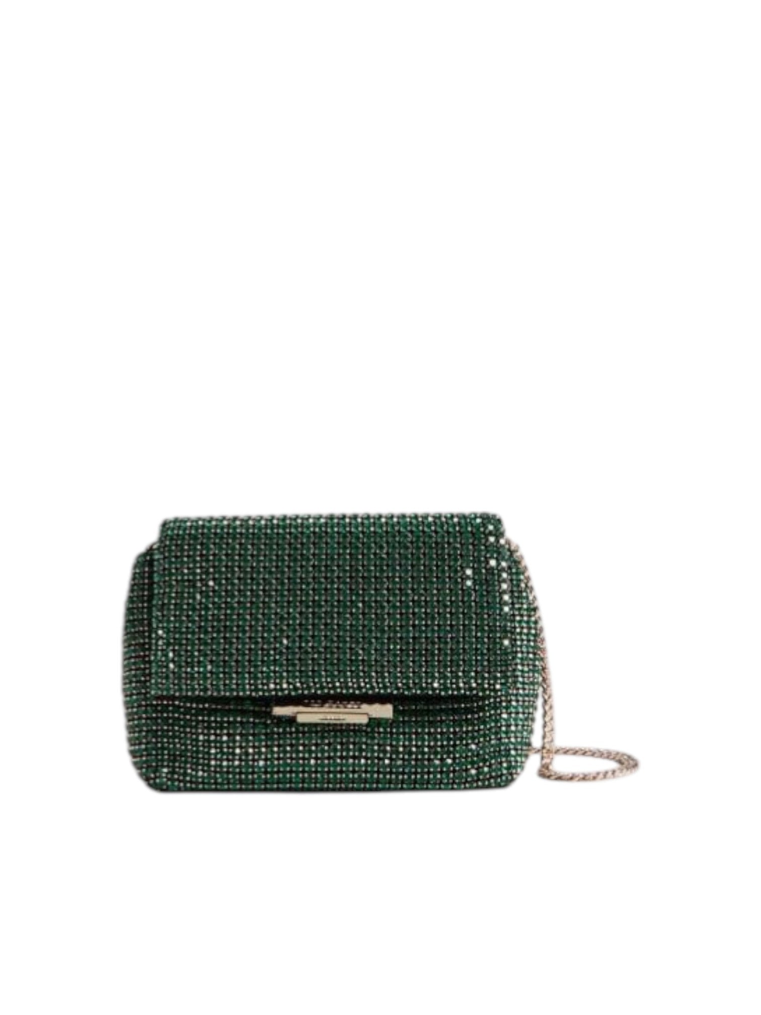 Green beaded handbag on a white background. Ted Baker, Monza Outlet, Monza Fashion, Shein Outlet