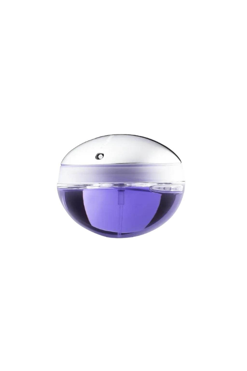Perfume bottle with a purple liquid inside on a white background Monza outlet, monza fashion, shein outlet, shien outlet