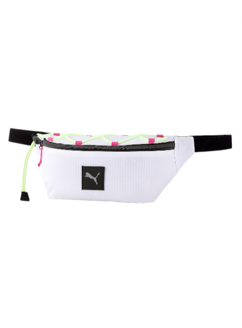 White waist bag with black Puma logo on a white background Puma Monza Outlet