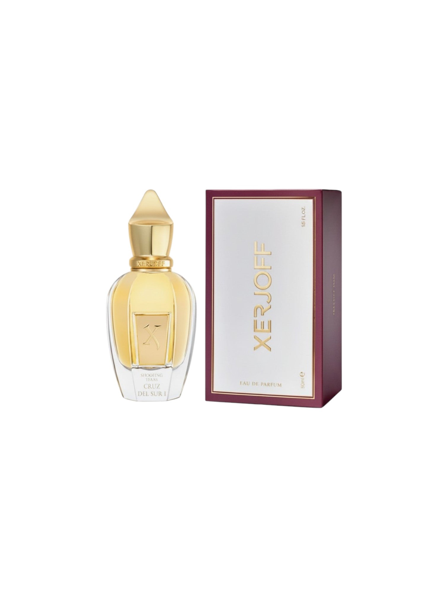 Perfume bottle and packaging with Xerjoff branding on a white background. Xerjoff, Monza Outlet, Monza Fashion, Shein Outlet