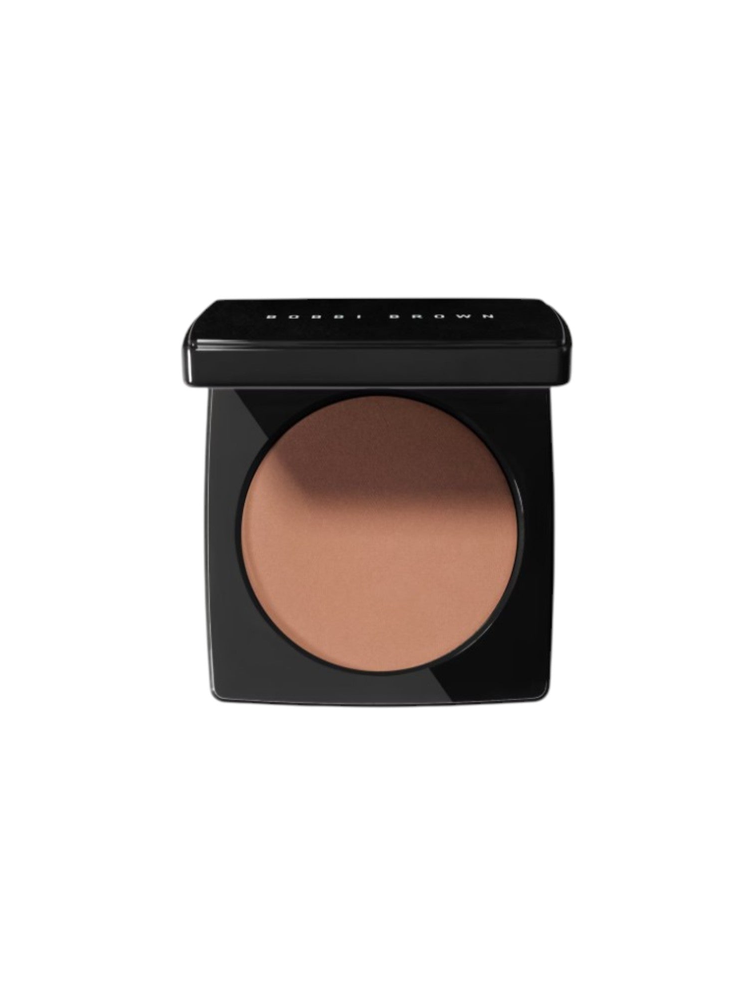 Compact powder in a black case on a white background. Bobbi Brown, Monza Outlet, Monza Fashion, Shein Outlet