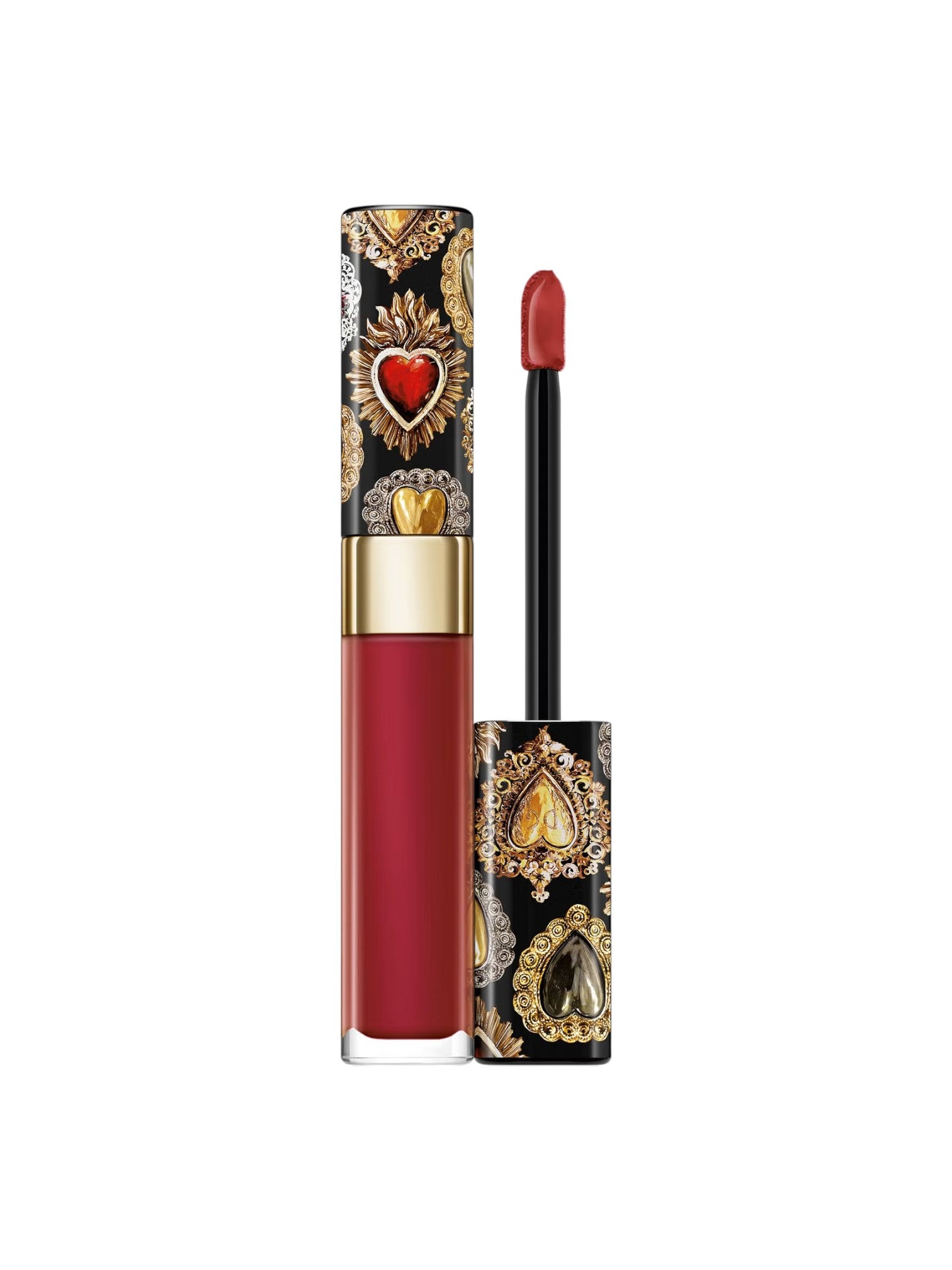 Decorative lip gloss with a red shade on a white background Dolce Gabbana Monza Outlet
