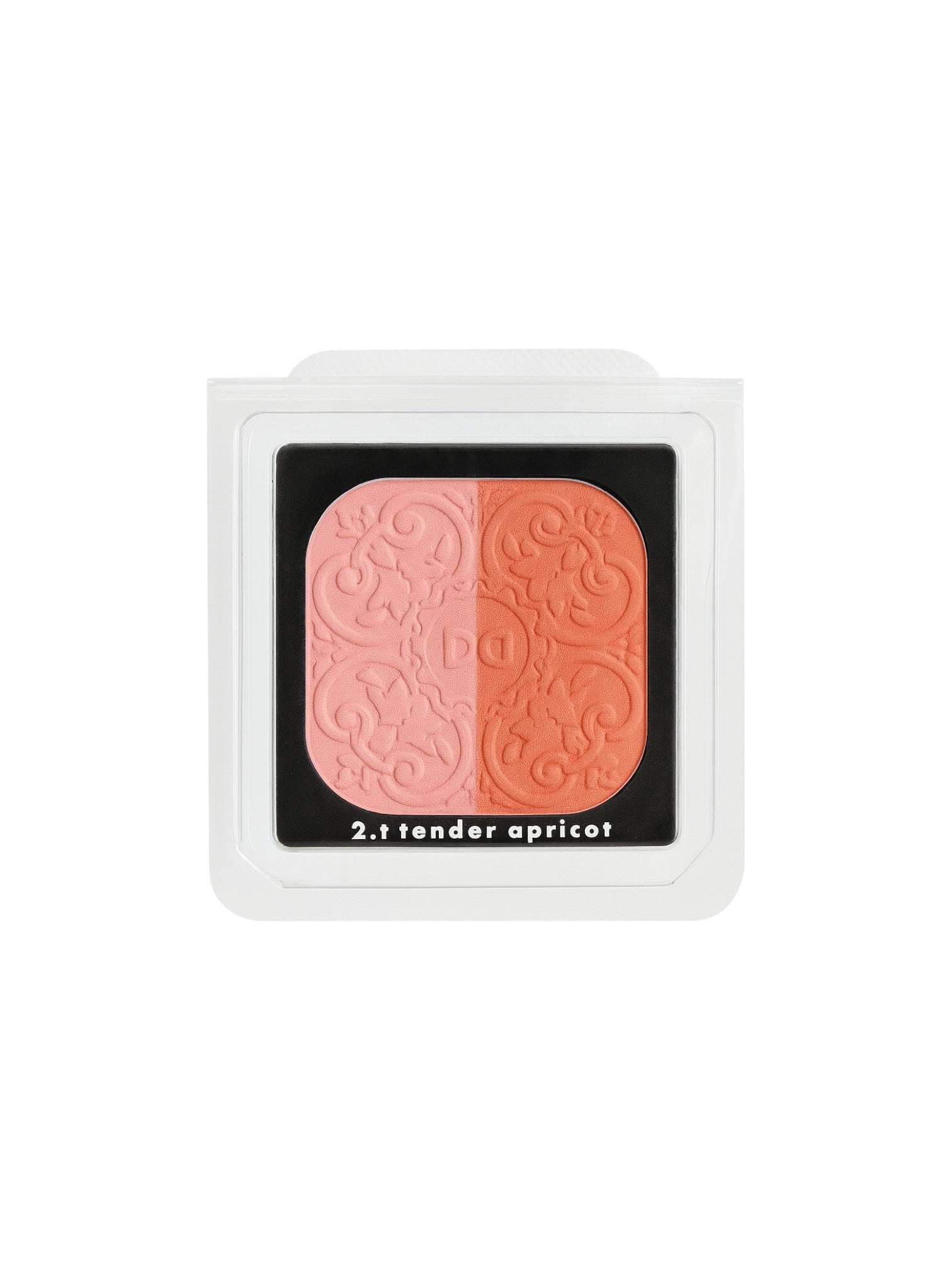 Two-tone blush compact with pink and orange shades in a white case on a white background Dolce Gabbana Monza Outlet