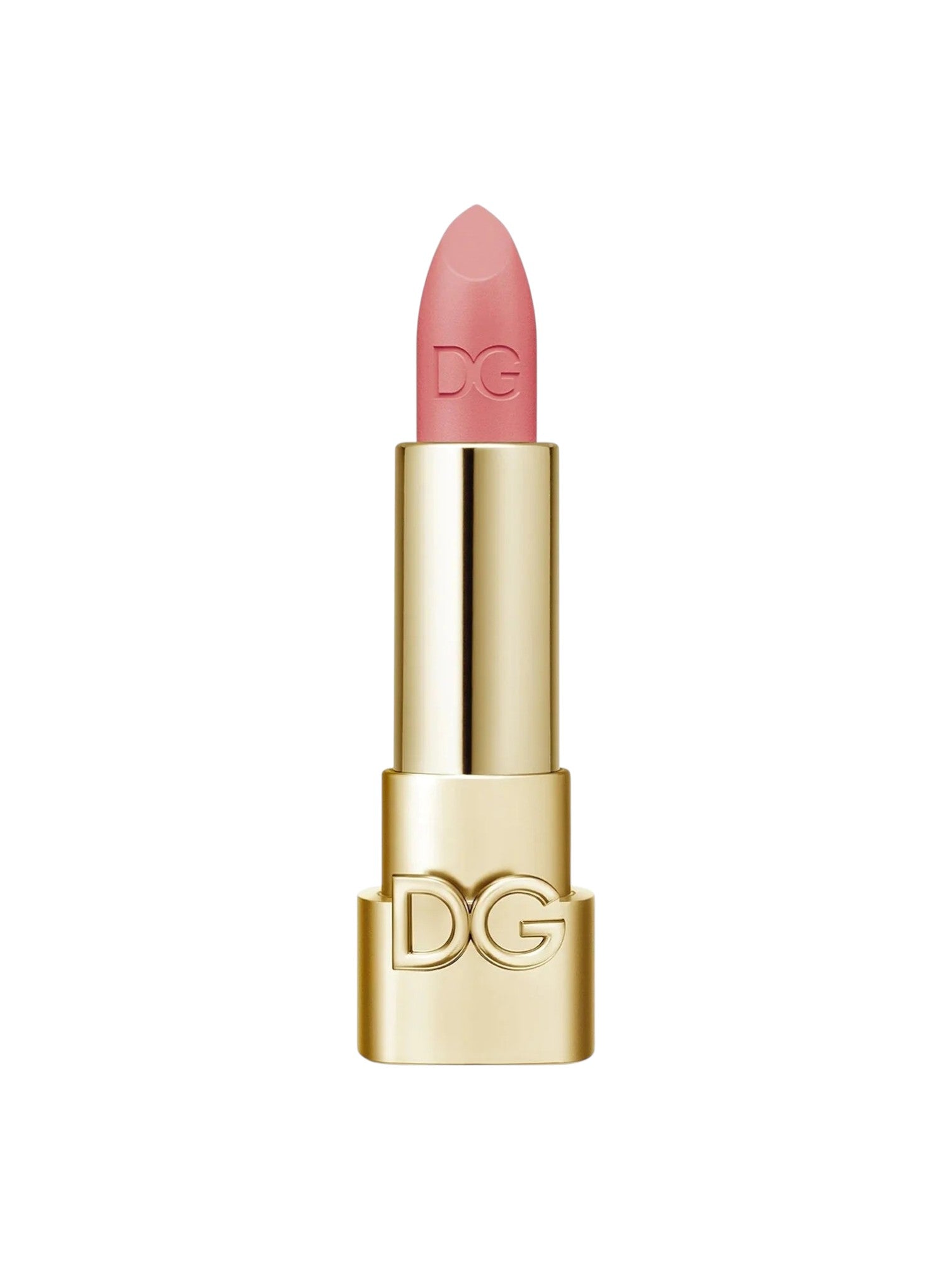Pink lipstick with gold casing on a white background Dolce Gabbana Monza Outlet