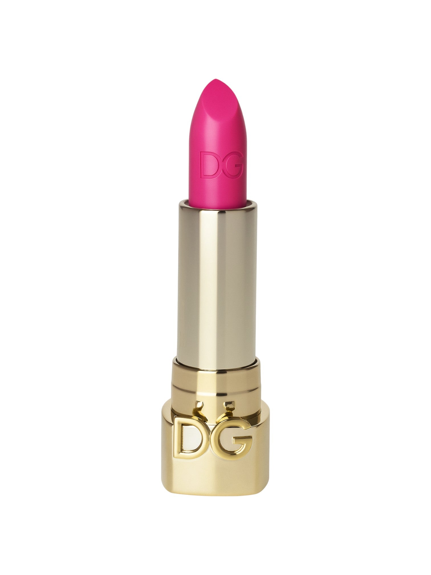 Pink lipstick with gold casing on a white background, DG, Dolce Gabbana, Monza Outlet, Monza Fashion, Shein Outlet