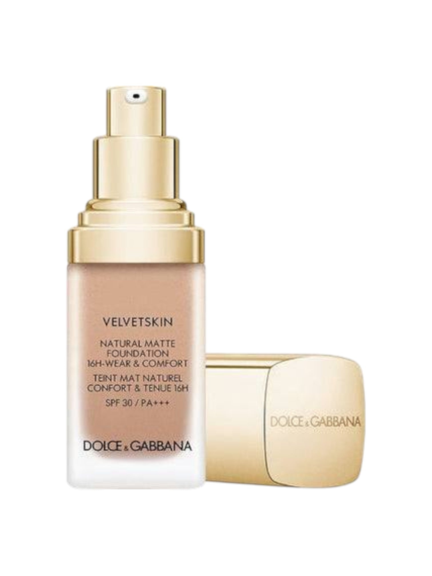 Dolce & Gabbana Velvetskin foundation bottle on a white background Dolce Gabbana Monza Outlet