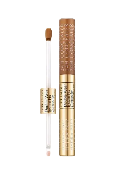 Estee Lauder concealer with applicator on a white background Monza fashion outlet, monza outlet, shein outlet, shien outlet cosmetics, makeup, perfume