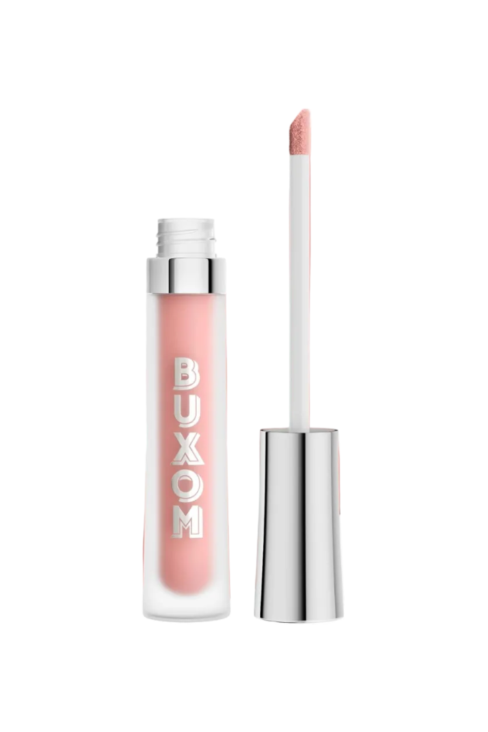 Lip gloss with silver applicator and Buxom branding on a white background Monza Outlet