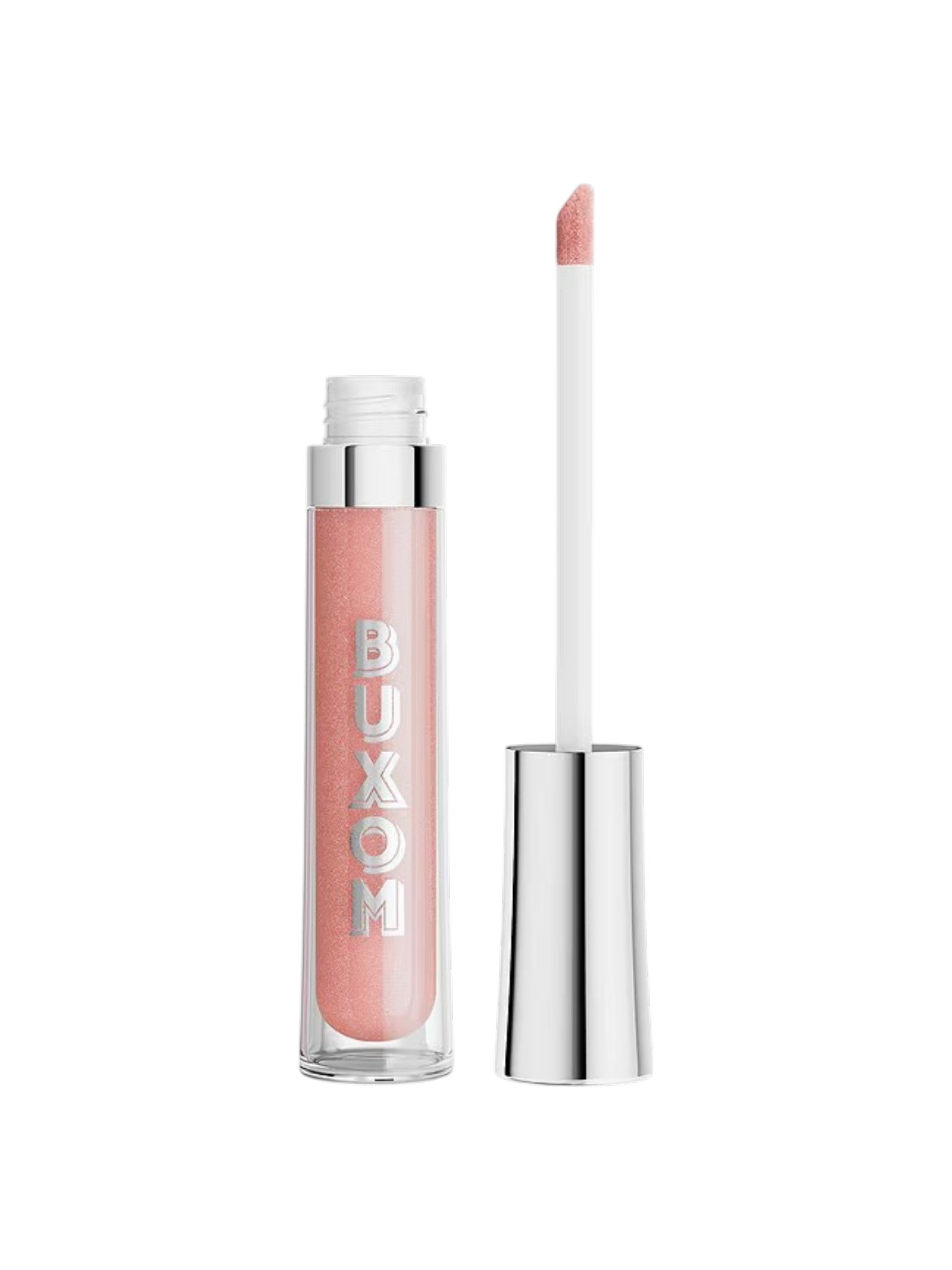 Buxom lip gloss with applicator on a white background. Buxom, Monza Outlet, Monza Fashion, Shein Outlet