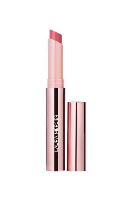 Lipstick with rose gold casing on a white background, featuring the brand Laura Mercier. Laura Mercier Monza Outlet