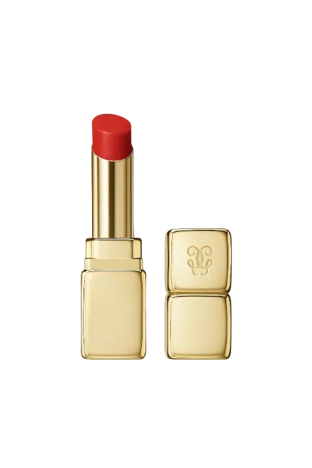 Gold lipstick with red cap on a white background Kiss Kiss Monza Outlet, Monza Fashion, Shein Outlet