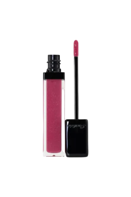 Pink lip gloss with applicator on a white background Guerlain Monza Outlet, Monza Fashion, Shein Outlet