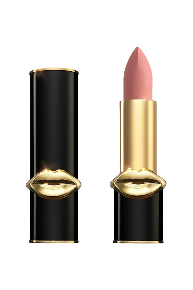 Lipstick with black and gold case on white background Monza Outlet