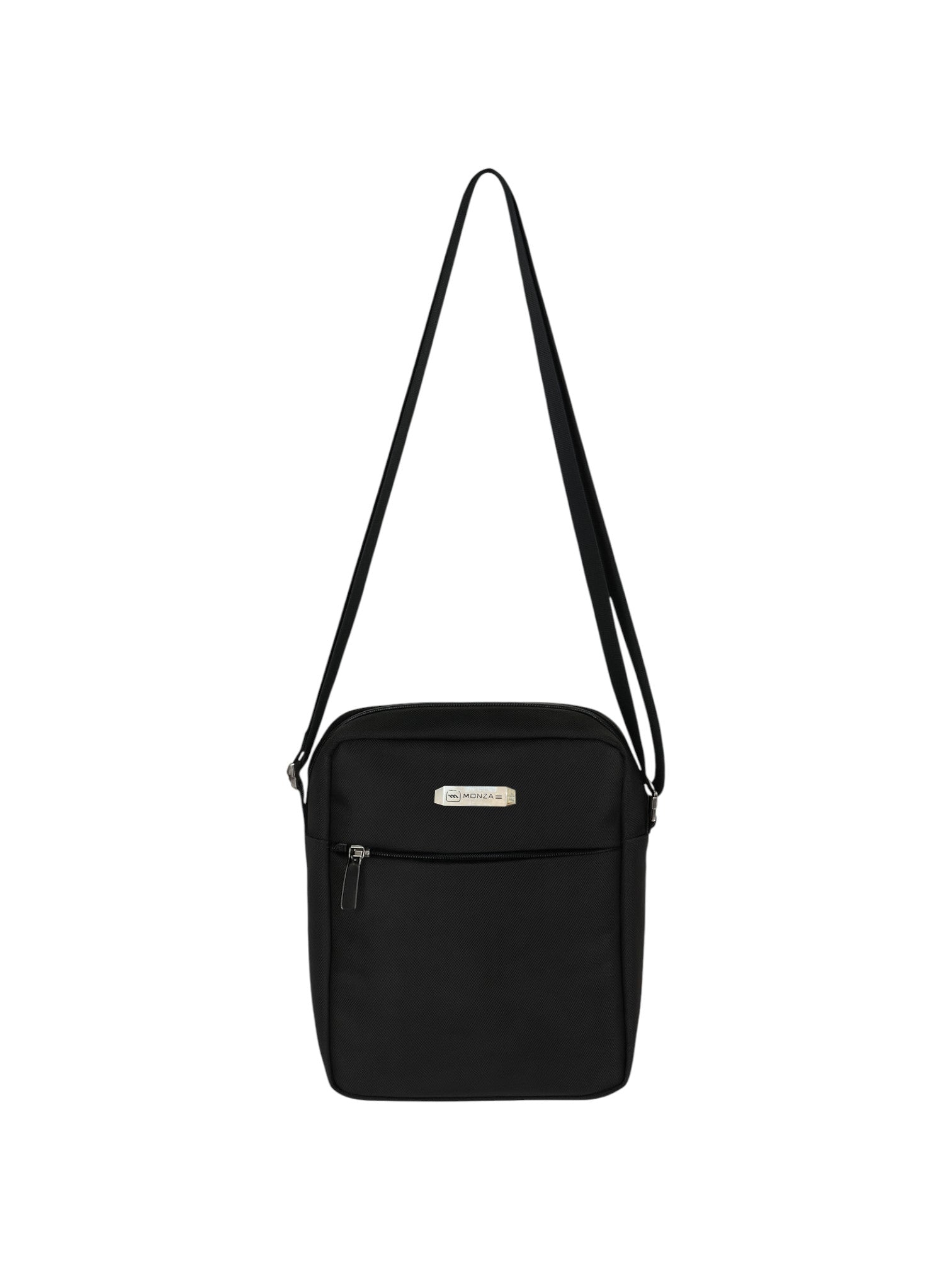 Black crossbody bag on a white background. Monza Italy Monza Outlet