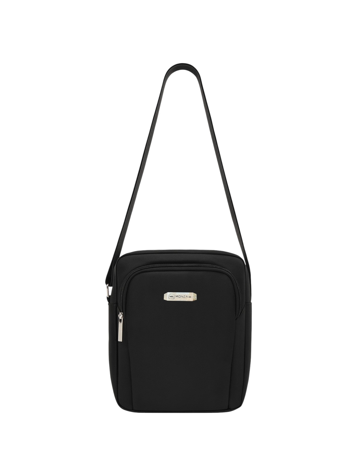 Black crossbody bag on a white background. Monza Italy Monza Outlet