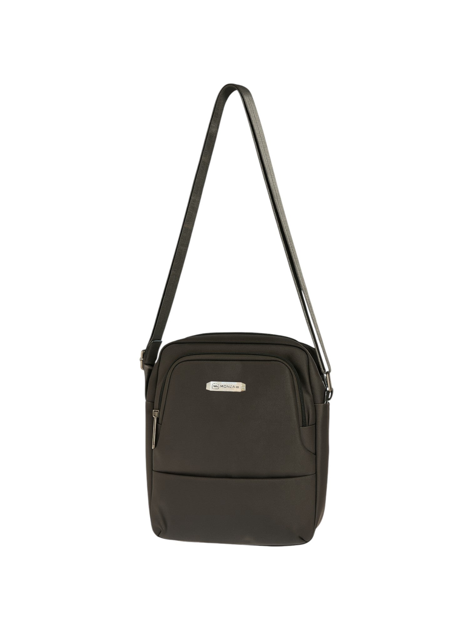 Black crossbody bag on a white background. Monza Italy Monza Outlet