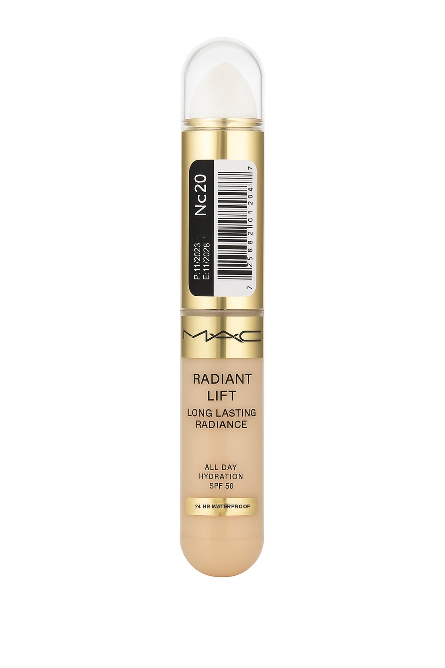 MAC Radiant Lift foundation bottle on a white background monza outlet, Shein outlet, monza fashion