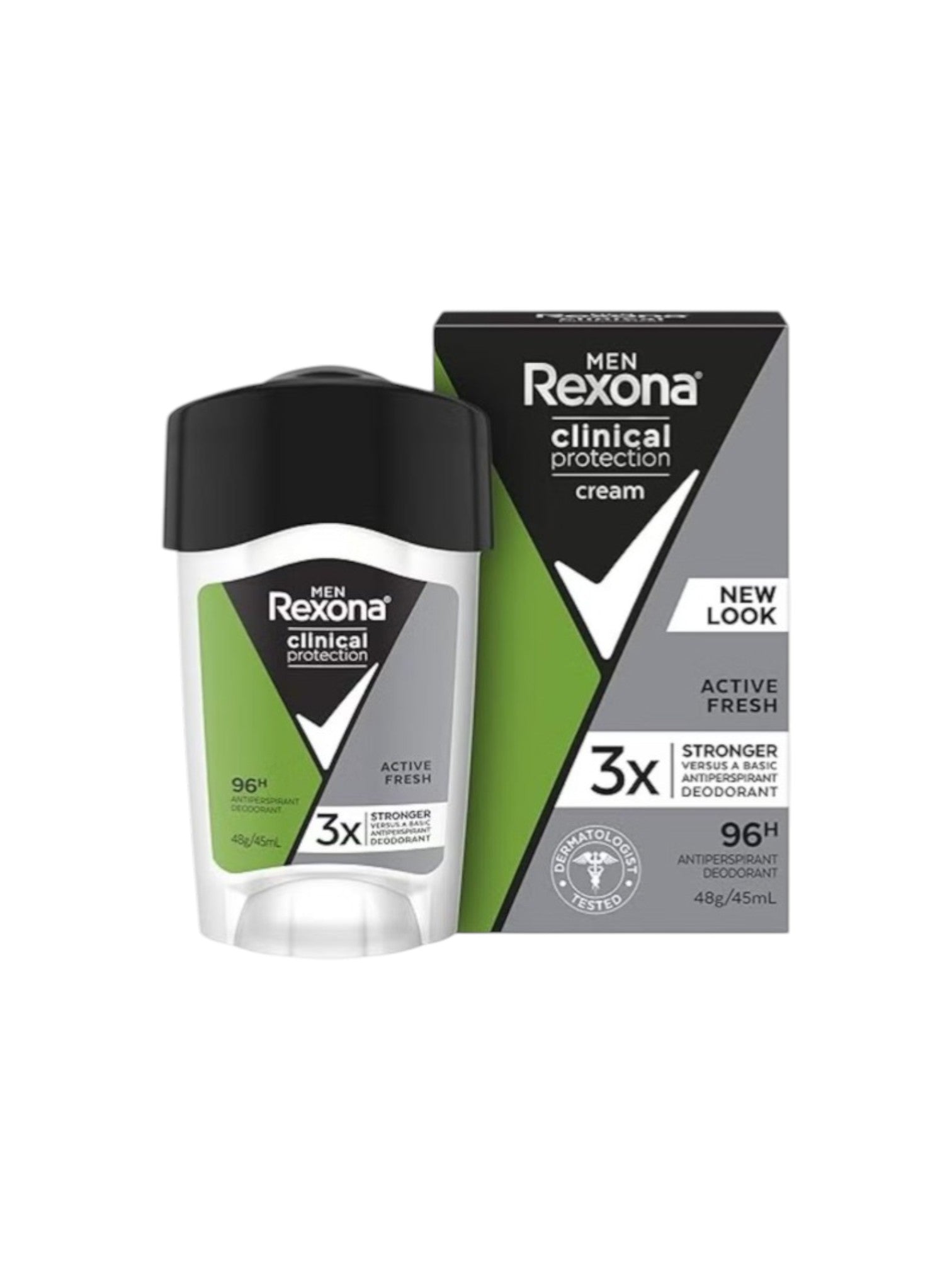Rexona Men Clinical Protection cream packaging on a white background. Rexona, Monza Outlet, Monza Fashion, Shein Outlet
