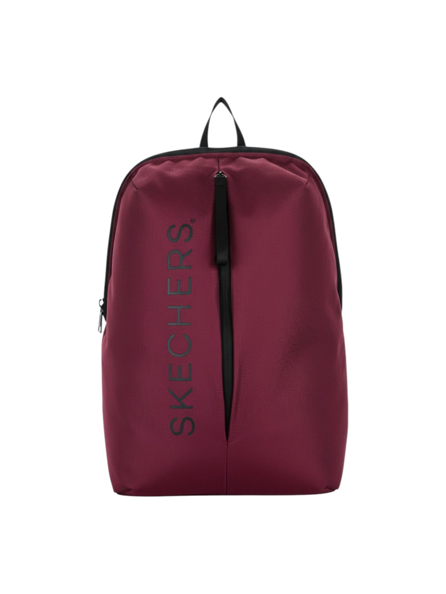 Maroon backpack with Skechers branding on a white background. Skechers, Monza Outlet, Monza Fashion, Shein Outlet