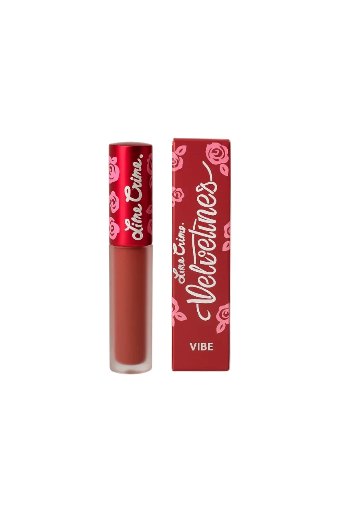 Lime Crime Velveting lipstick and packaging on a white background Monza Outlet