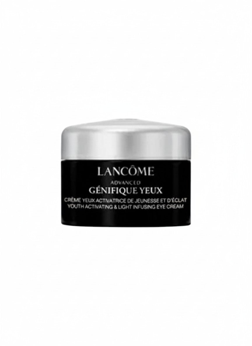Lancème eye cream jar on a white background. Lancome, Monza Outlet, Monza Fashion, Shein Outlet