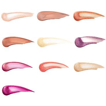 Set of colorful makeup swatches on a white background Monza fashion outlet, monza outlet, shein outlet, shien outlet cosmetics, makeup, perfume