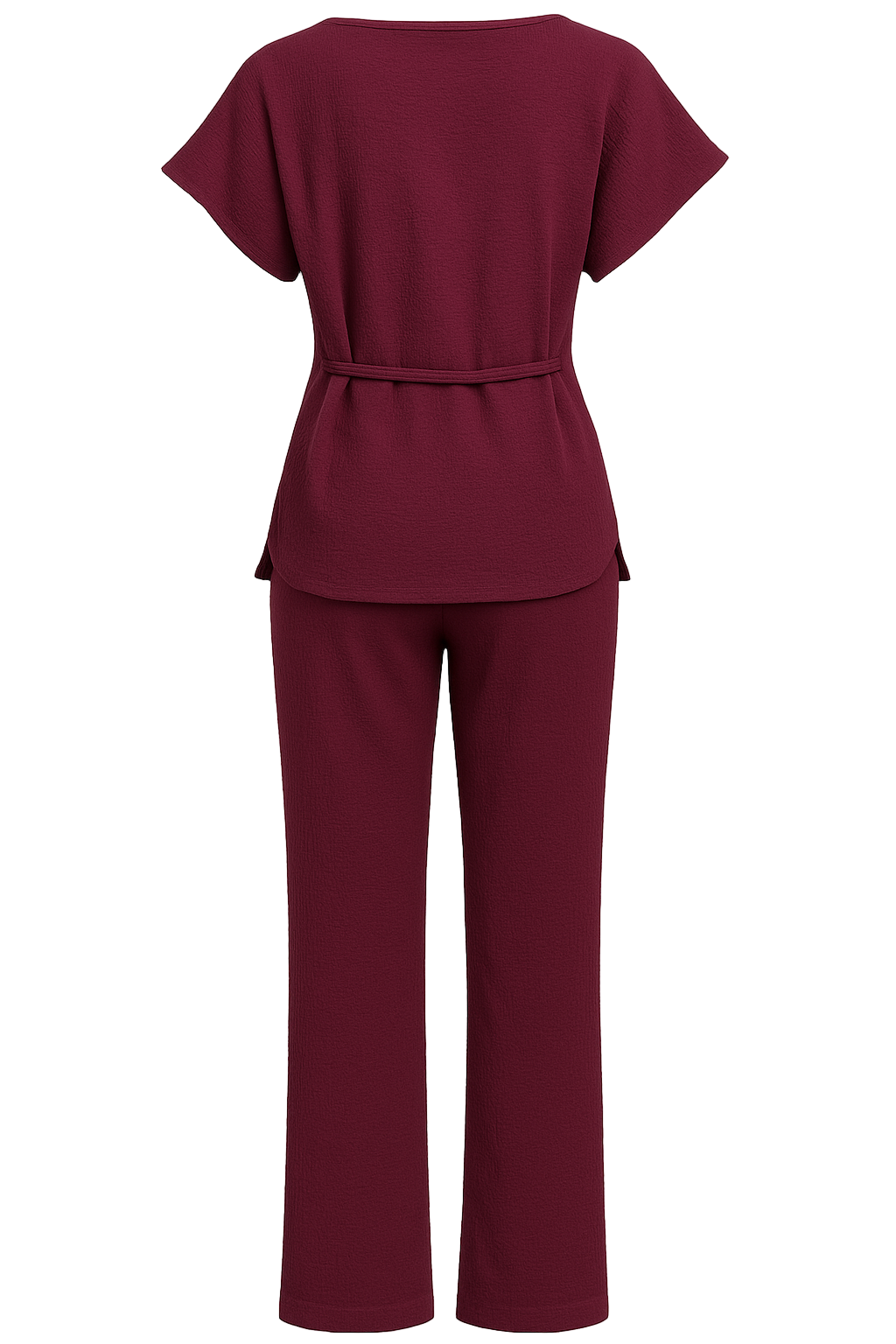 Burgundy jumpsuit on a white background. Antler Monza Outlet