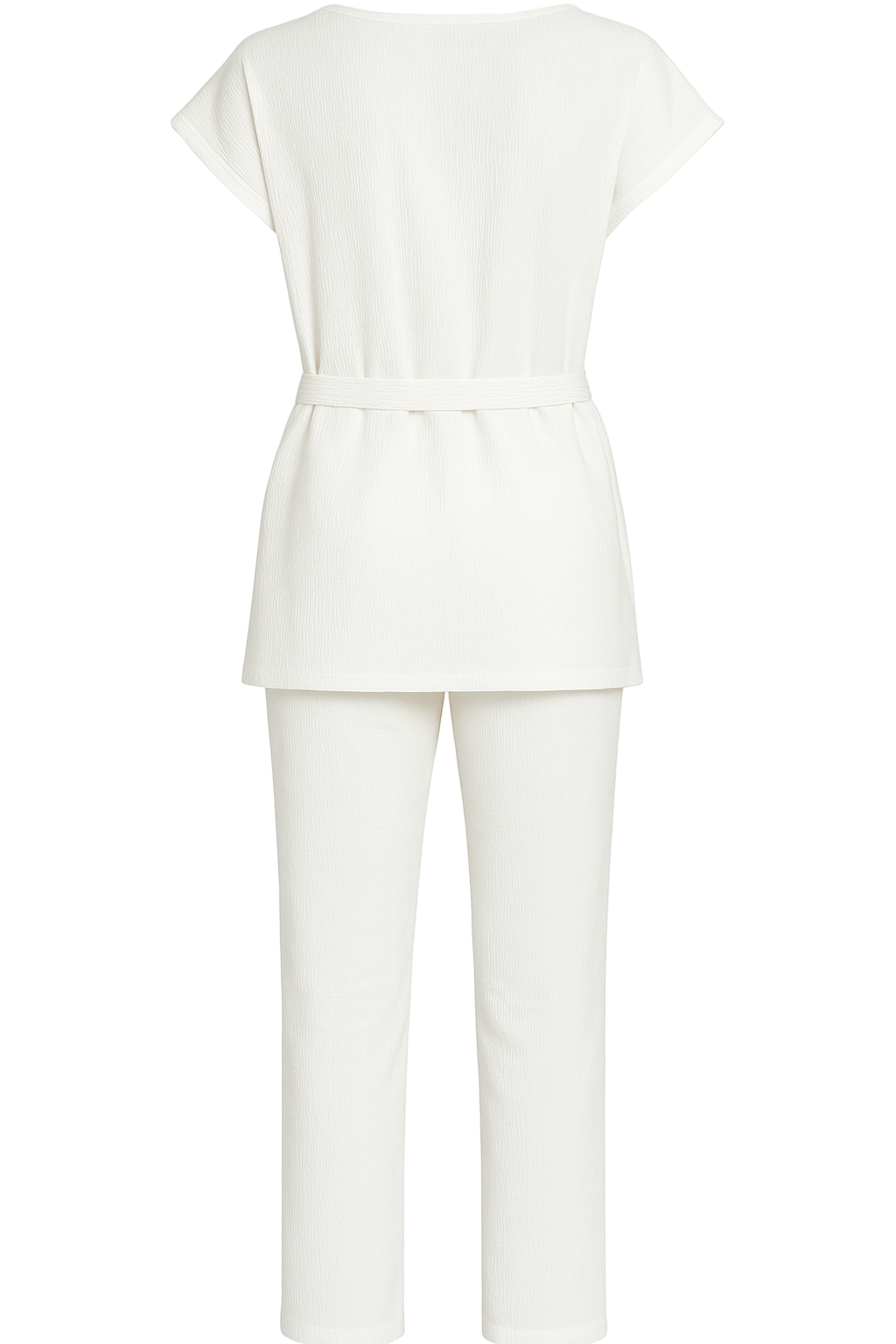 White sleeveless top and pants set on a white background. Antler Monza Outlet