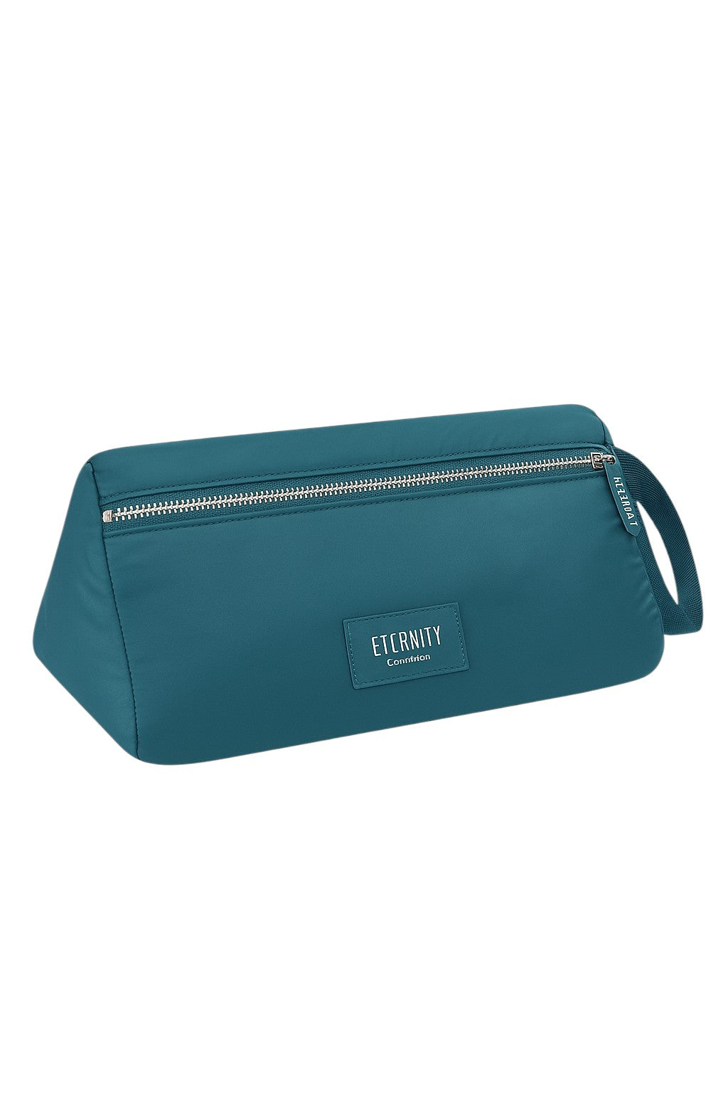 Teal toiletry bag with Eternity logo on a white background CK Calvin Klein Monza Outlet