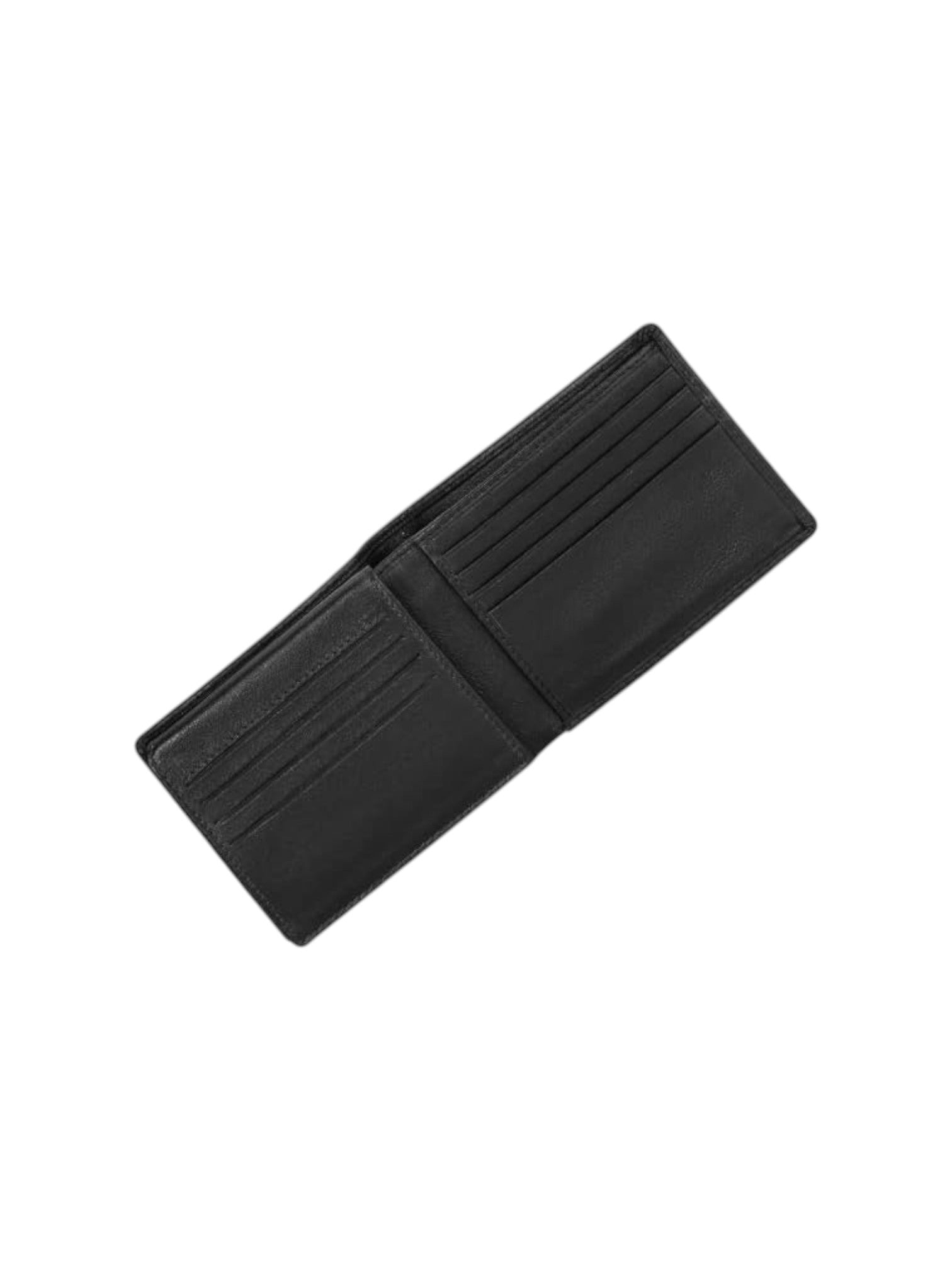 Black leather wallet on a white background, Cerruti 1881, Monza Outlet, Monza Fashion, Shein Outlet