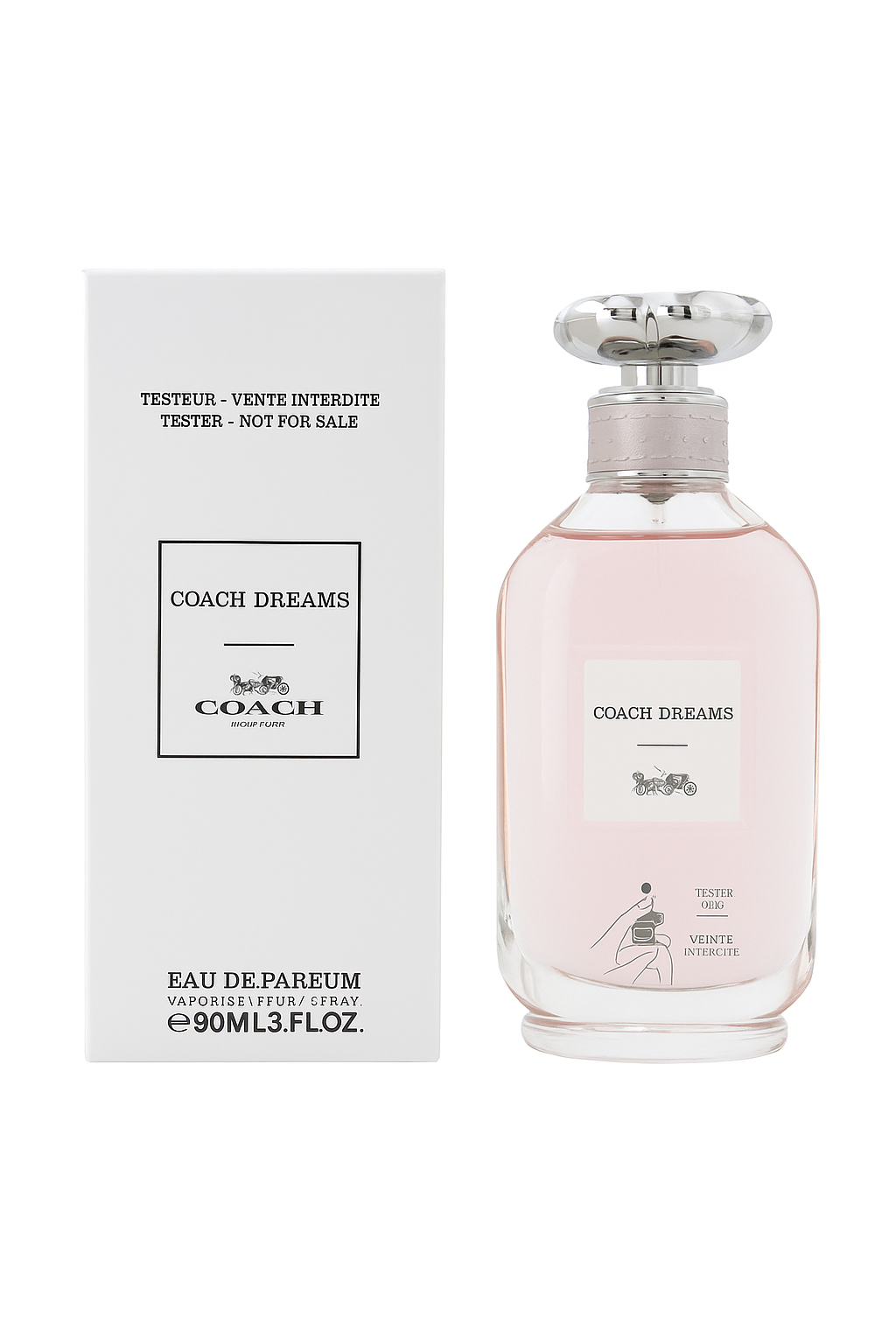 Coach Dreams perfume bottle and packaging on a white background Coach Monza Outlet