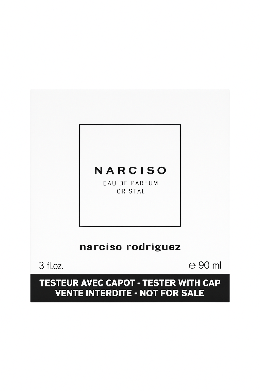 Narciso Rodriguez Eau de Parfum Cristal packaging on a white background Narciso Rodriguez