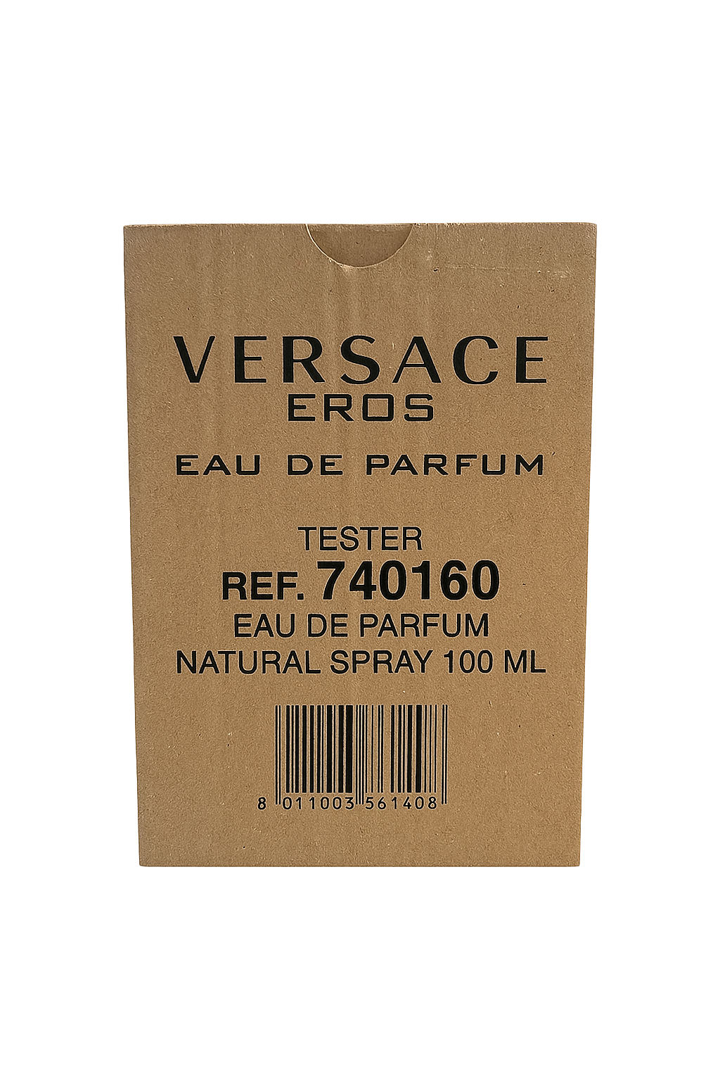 Versace Eros Eau de Parfum tester packaging on a white background Versace Monza Outlet