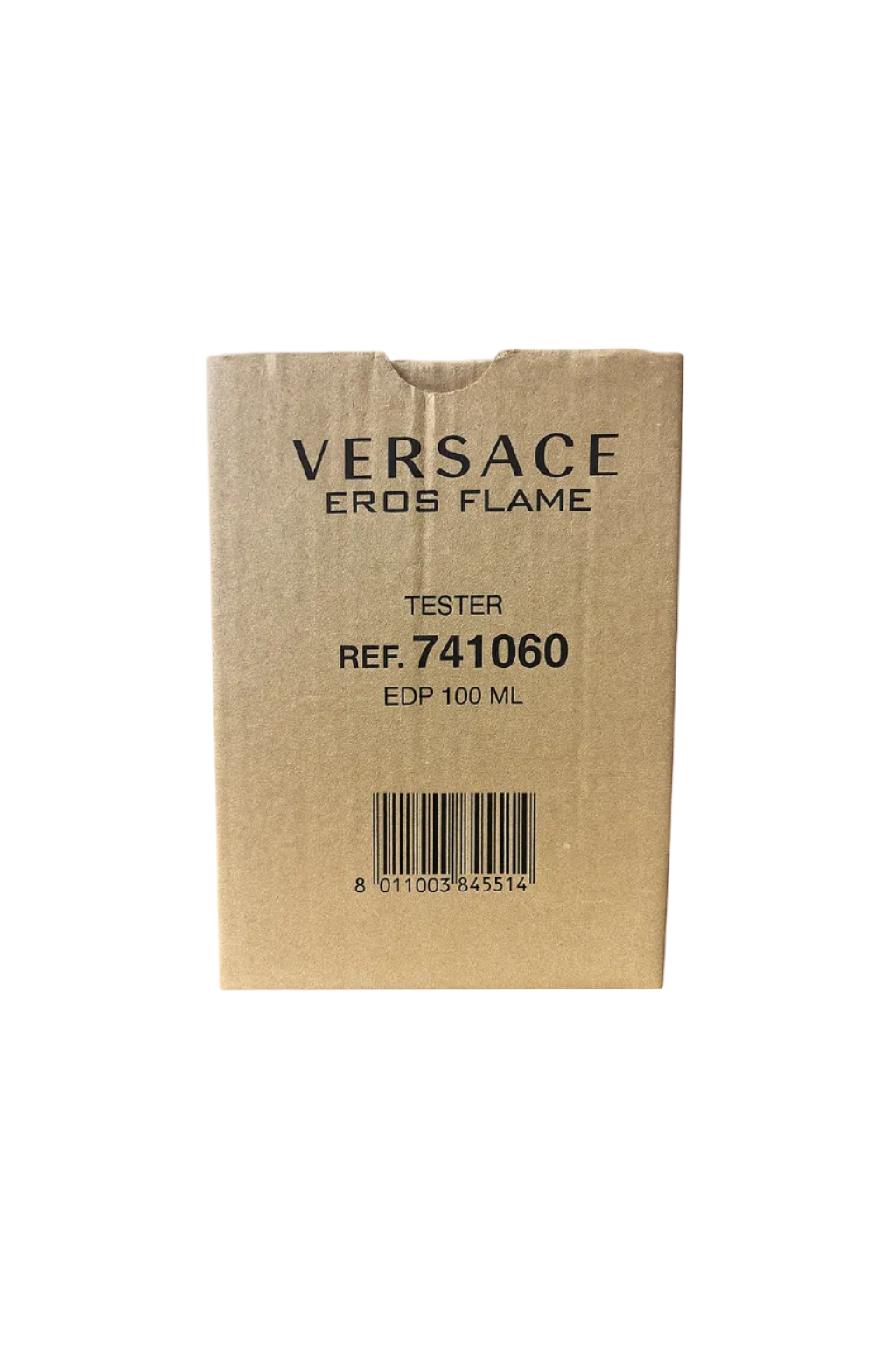 Versace Eros Flame tester packaging on a white background Versace Monza Outlet