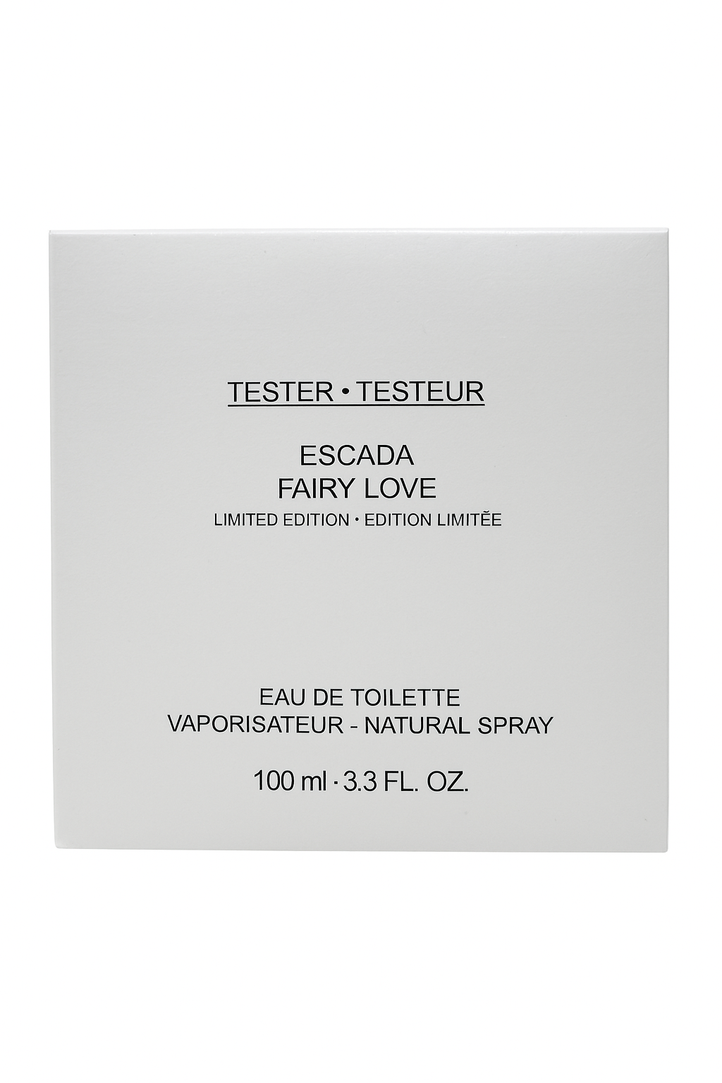 Escada Fairy Love eau de toilette packaging on a white background Escada Monza Outlet
