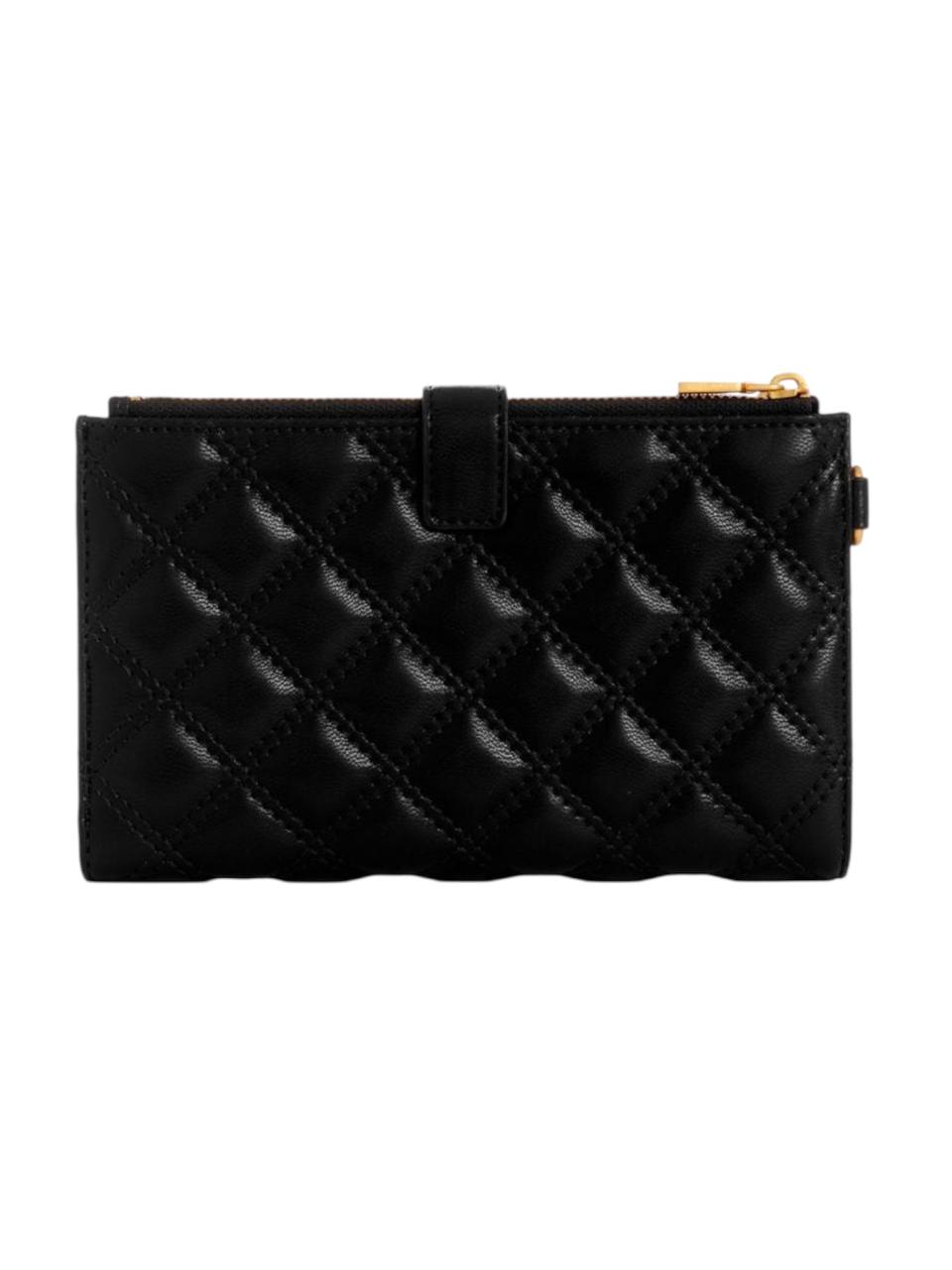 Black quilted clutch bag on a white background, Guess, Monza Outlet, Monza Fashion, Shein Outlet