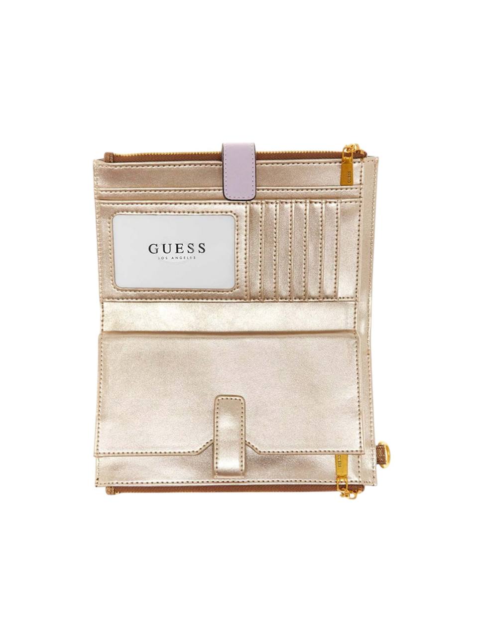 Gold travel organizer with Guess logo on a white background Guess Monza Outlet