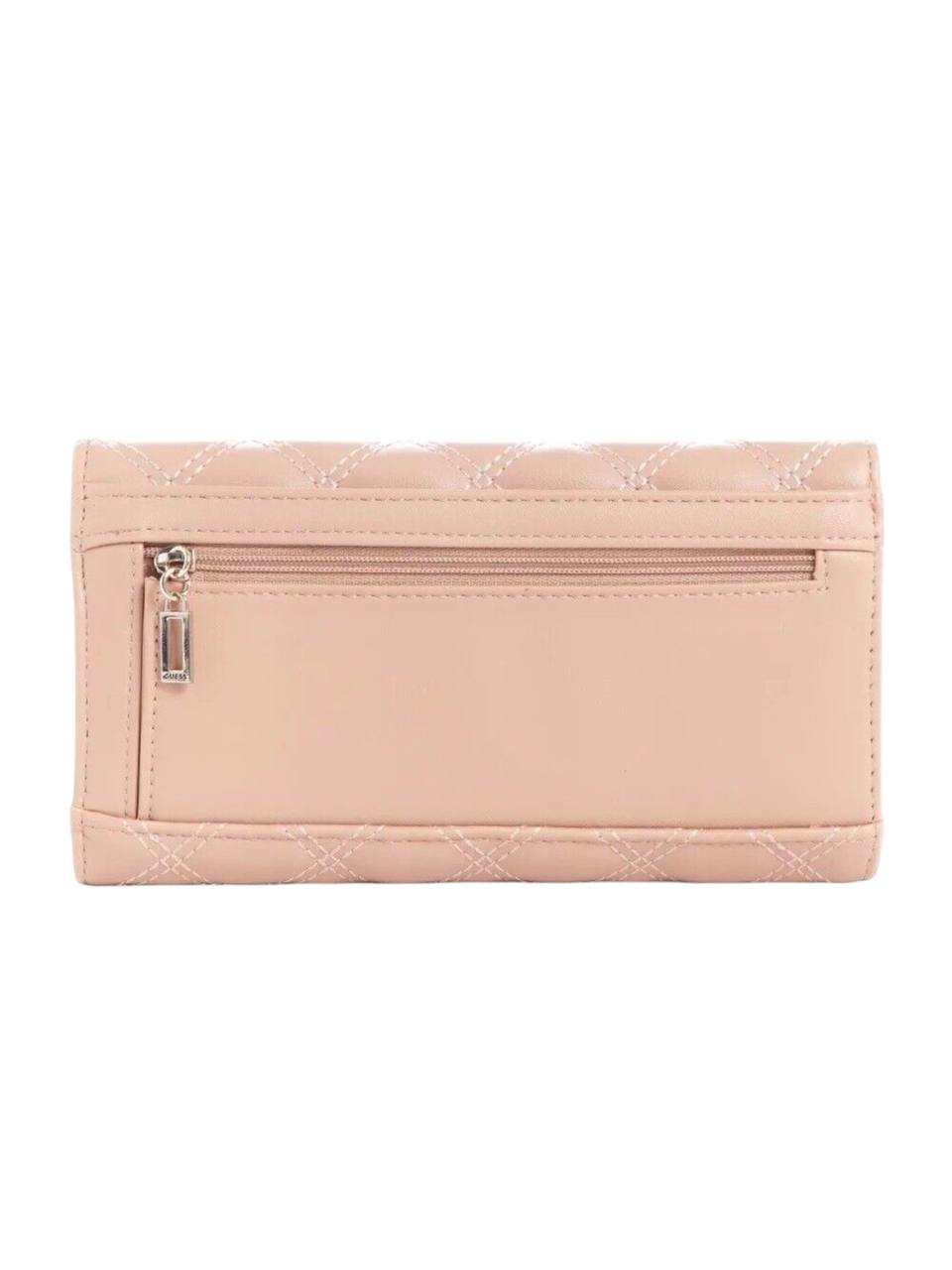 Beige wallet with a zipper on a white background, Guess, Monza Outlet, Monza Fashion, Shein Outlet