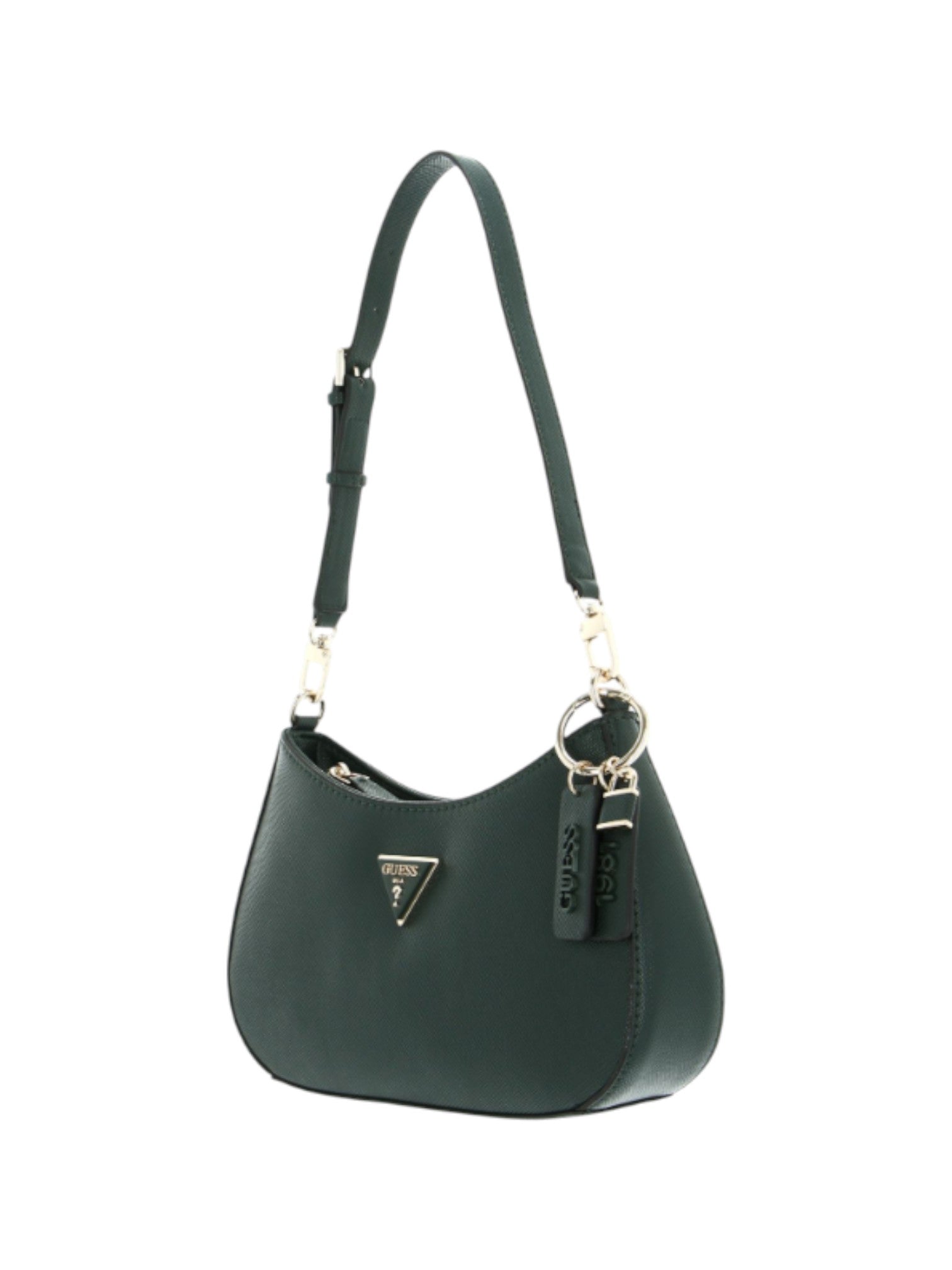 Green handbag with a visible brand logo on a white background. Guess, Monza Outlet, Monza Fashion, Shein Outlet