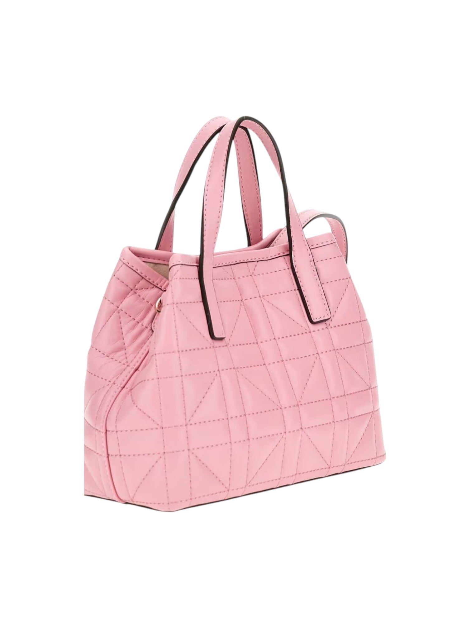 Pink quilted handbag on a white background. Guess, Monza Outlet, Monza Fashion, Shein Outlet