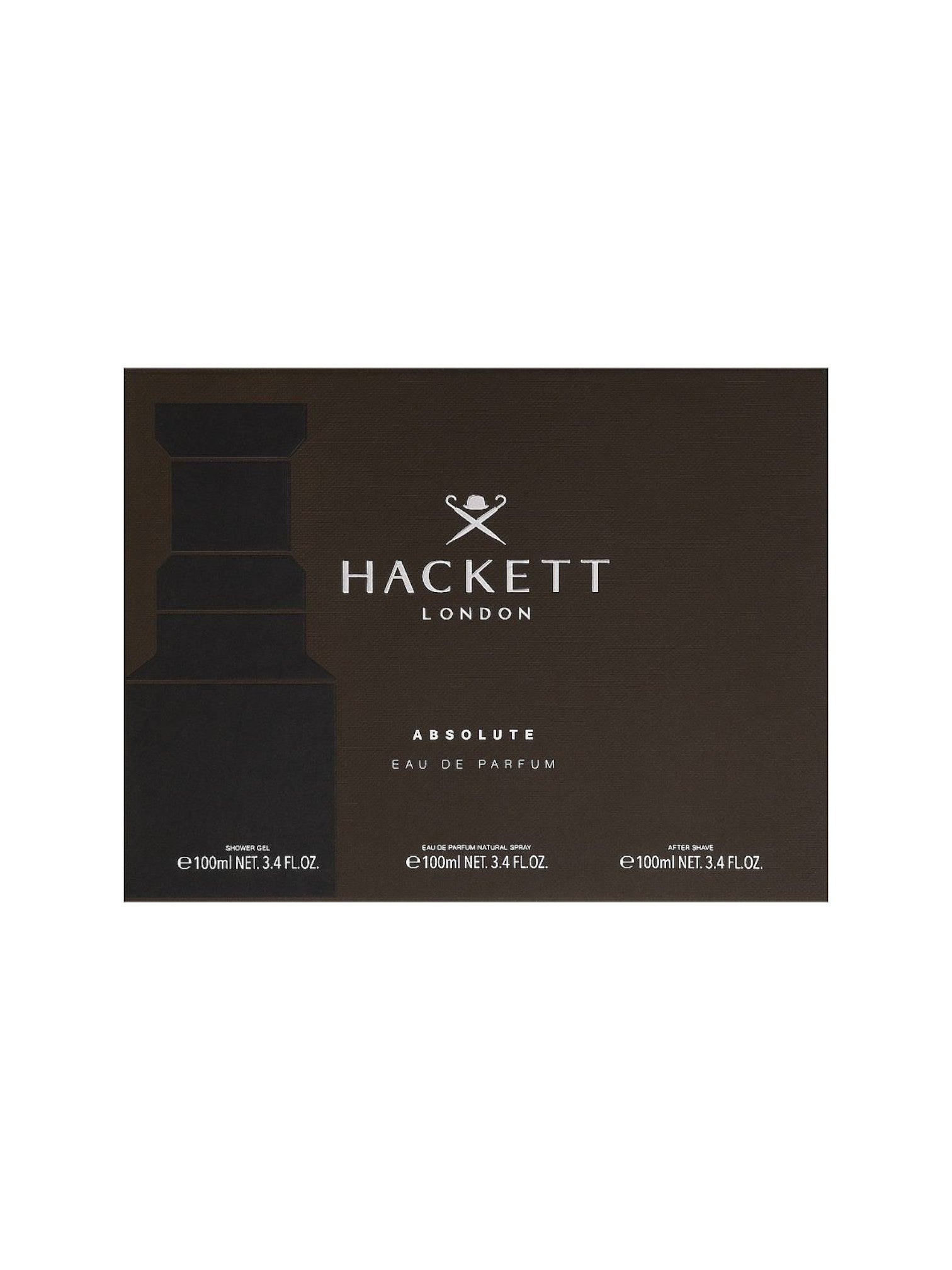 Hackett London Absolute Eau de Parfum packaging on a white background. Hackett London, Monza Outlet, Monza Fashion, Shein Outlet