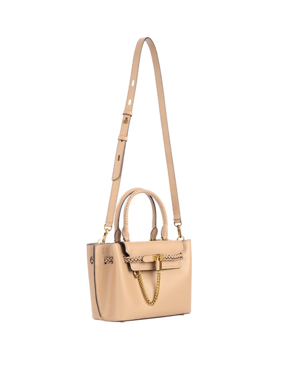 Beige handbag with gold chain detail on a white background Michael Kors Monza Outlet, Monza Fashion, Shein Outlet