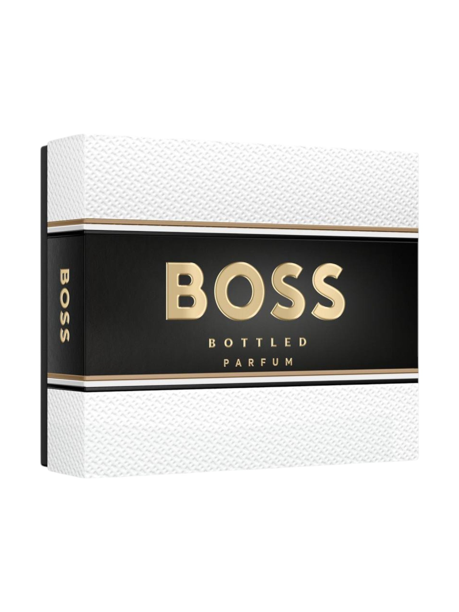 BOSS Bottled perfume packaging on a white background. Hugo, Monza Outlet, Monza Fashion, Shein Outlet