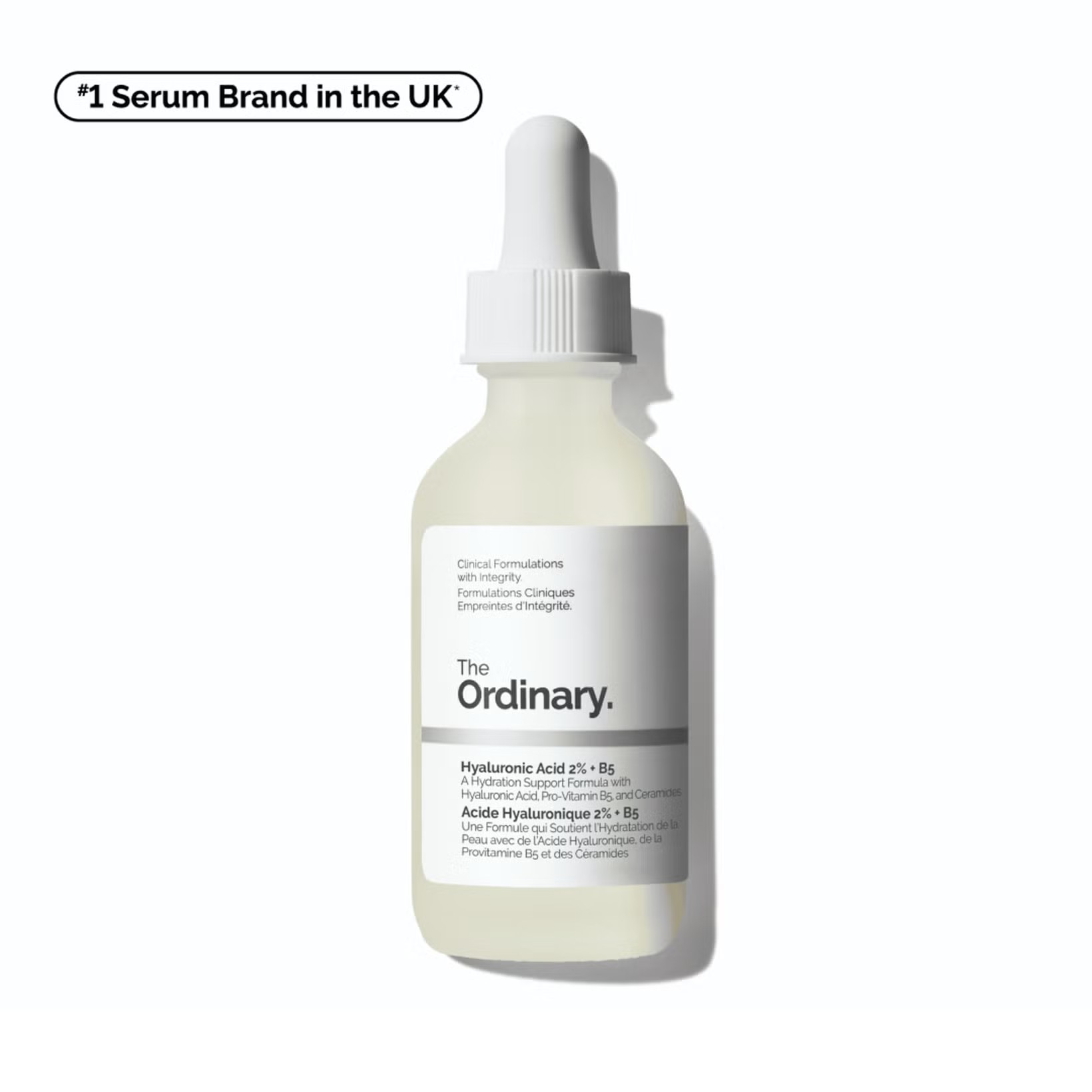 Skincare serum bottle with dropper labeled The Ordinary on a white background Monza Outlet