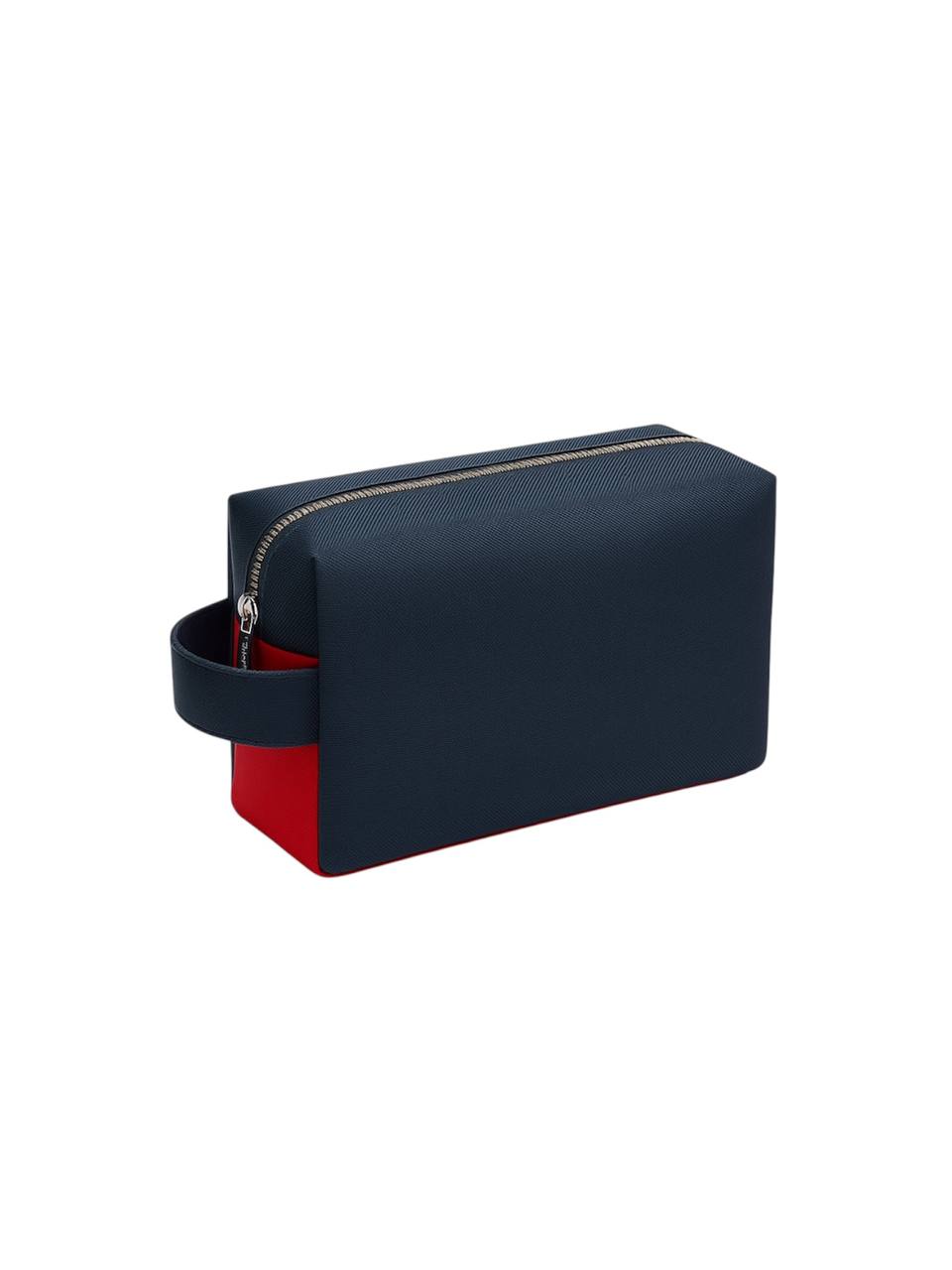 Black toiletry bag with red interior on a white background Monza fashion outlet, monza outlet, shein outlet, shien outlet cosmetics, makeup, perfume