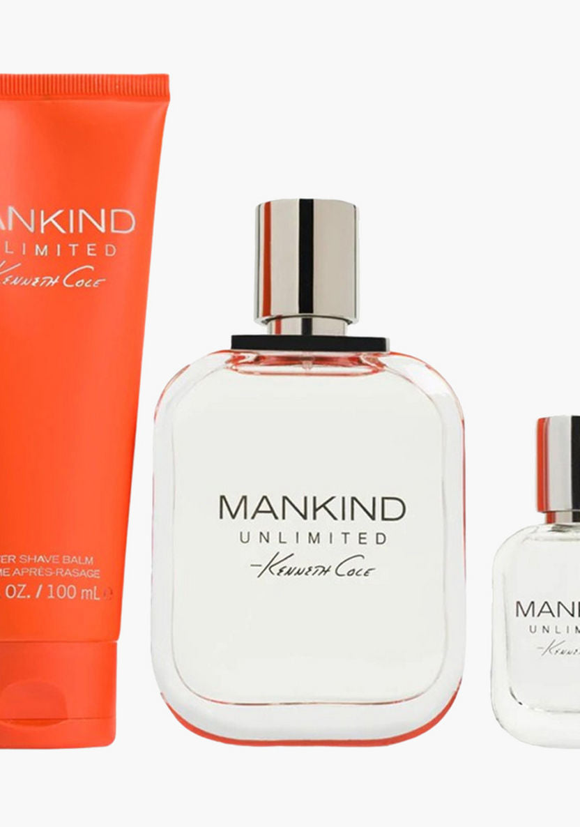 Mankind Unlimited skincare products on a white background Kenneth Cole Monza Outlet
